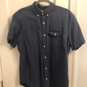 Gap Navy Short Sleeve Button Down